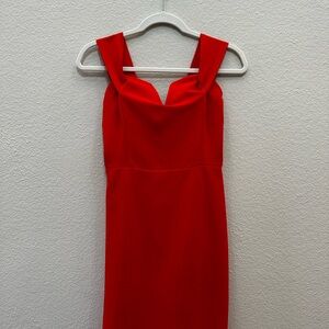 Red Cocktail Dress — Off the Shoulder